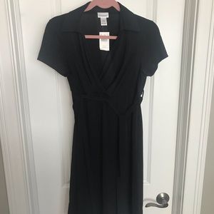 Maternity black dress.